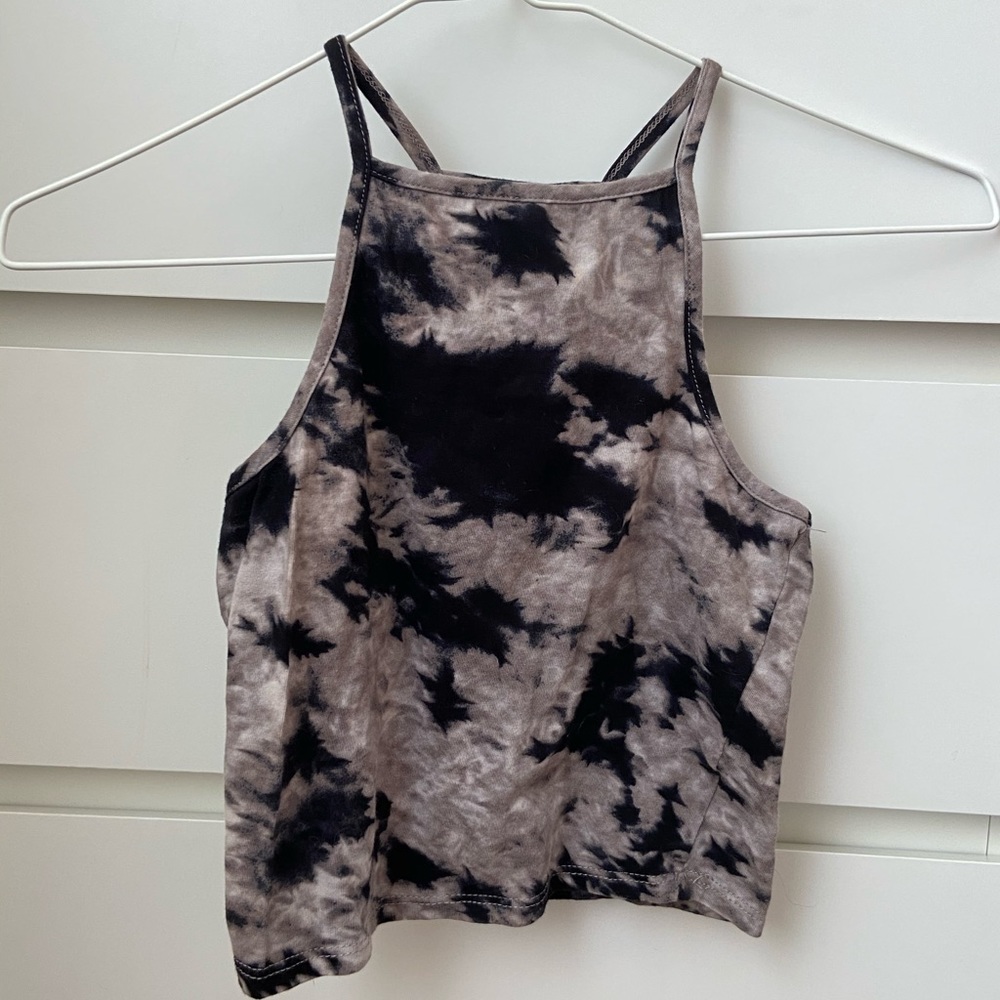 Tie Dye Halter Crop Top